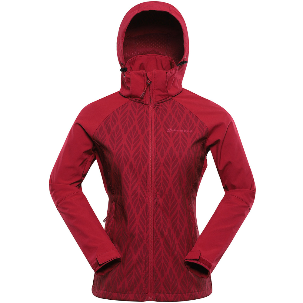 detail ALPINE PRO Hoora vínová dámská softshell bunda