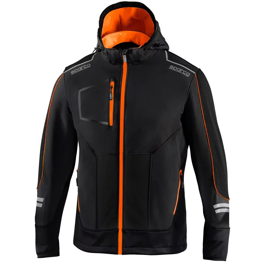 detail SPARCO TECH York černá pánská softshell bunda