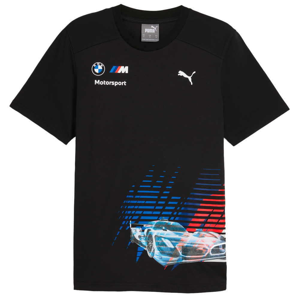 detail PUMA BMW Motorsport USA Race černé pánské triko 100% Ba